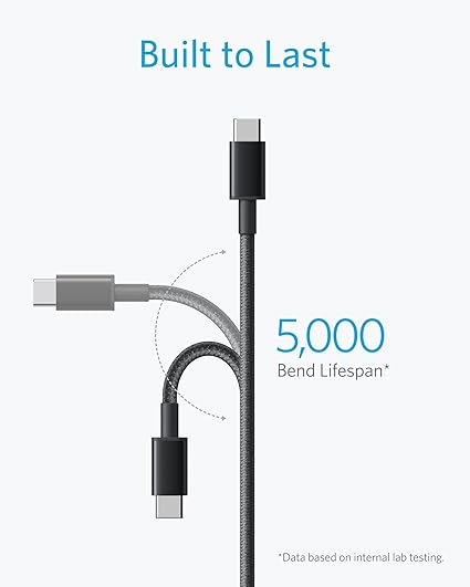Anker USB-C to USB-C Cable – Fast Charging & Data Sync Cable