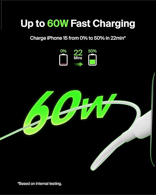 Belkin USB-C to USB-C Cable – Fast Charging & Data Sync Cable