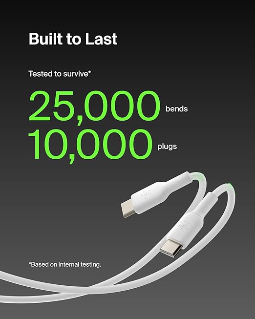 Belkin USB-C to USB-C Cable – Fast Charging & Data Sync Cable