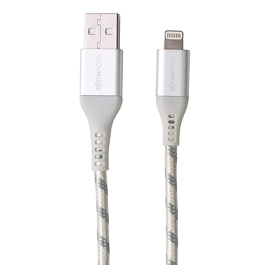 Boompods Retro Lightning Cable – Fast Charging & Data Sync Cable for iPhone & iPad
