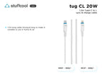 Stuffcool TUG USB-C to Lightning Cable White