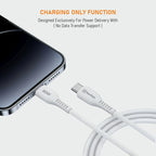 Muvtech CORD-X USB-C to USB-C Cable – 60W Fast Charging Cable (White)