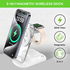 UltraProlink Vylis Crystal – 20W MagSafe 3-in-1 Wireless Charger