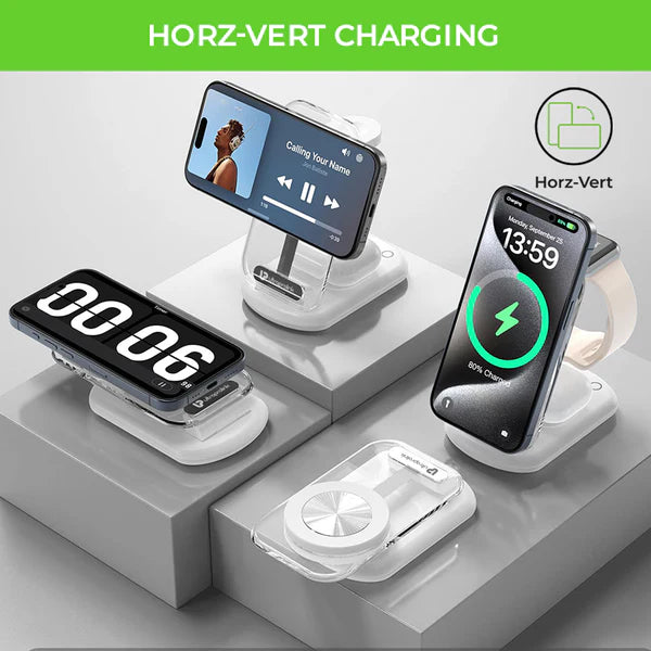 UltraProlink Vylis Crystal – 20W MagSafe 3-in-1 Wireless Charger