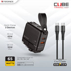 Neopack Power Cube 65W Charger – GaN Dual Port Fast Charging Adapter