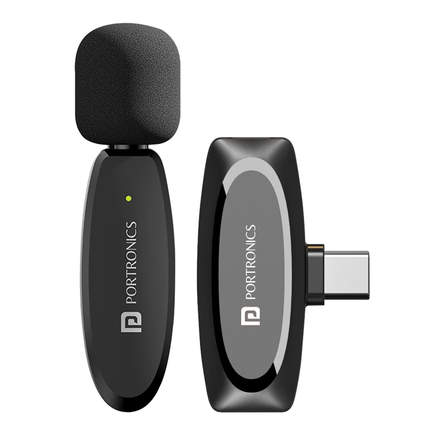 Portronics Dash 7 AI Wireless Microphone Black