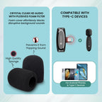 Portronics Dash 7 AI Wireless Microphone Black