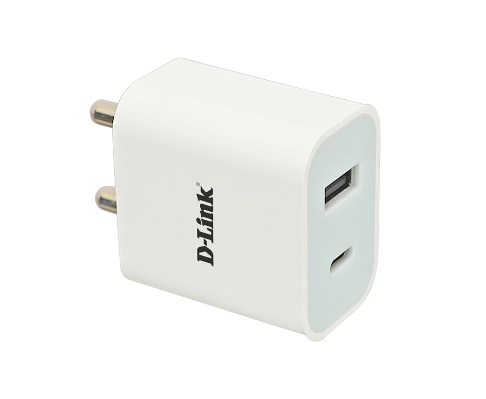 D-Link DPA-F2011 20W Dual Port Fast Charger – USB-C + USB-A PD Charger