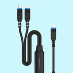 Stuffcool Duplo 2-in-1 140W USB-C Cable – Dual Type-C Fast Charging Cable