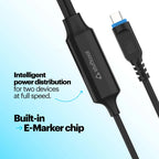 Stuffcool Duplo 2-in-1 140W USB-C Cable – Dual Type-C Fast Charging Cable