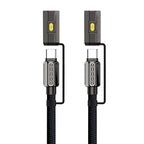 GRIPP PowerUp Wonder 4-in-1 Cable – Fast Charging & Data Sync Cable (Black)
