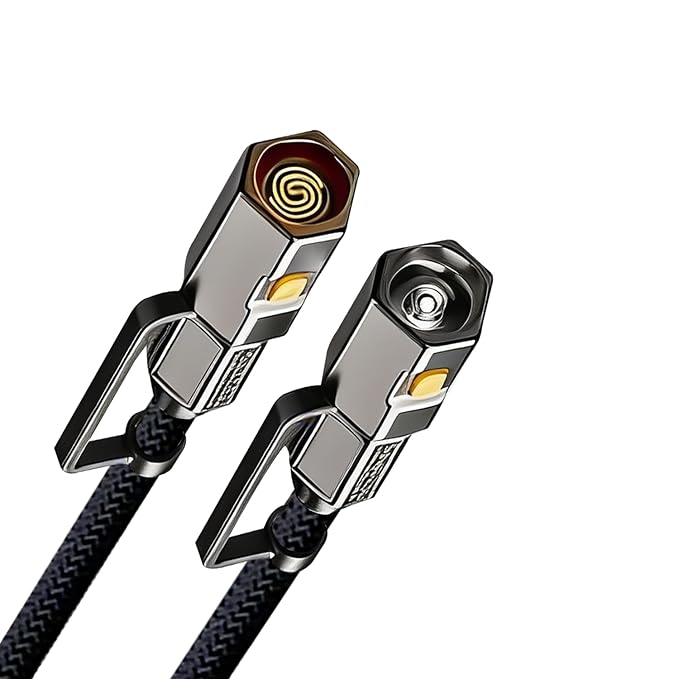 GRIPP PowerUp Wonder 4-in-1 Cable – Fast Charging & Data Sync Cable (Black)