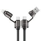 GRIPP PowerUp Konnect 4-in-1 Cable – Fast Charging & Data Sync Cable (Black)