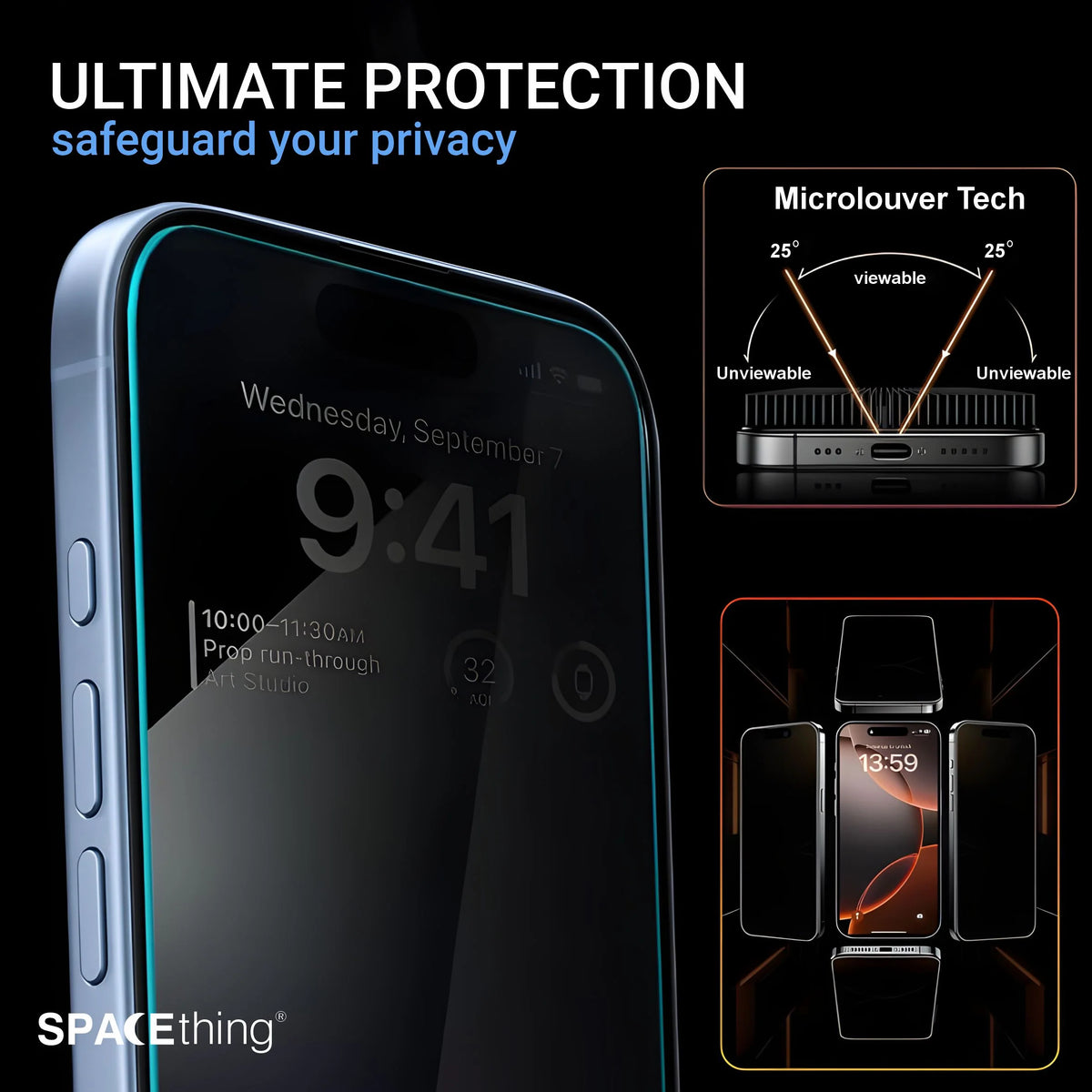 SPACEthing Titan 360° Privacy Glass for iPhone 18 Pro / 18 Pro Max