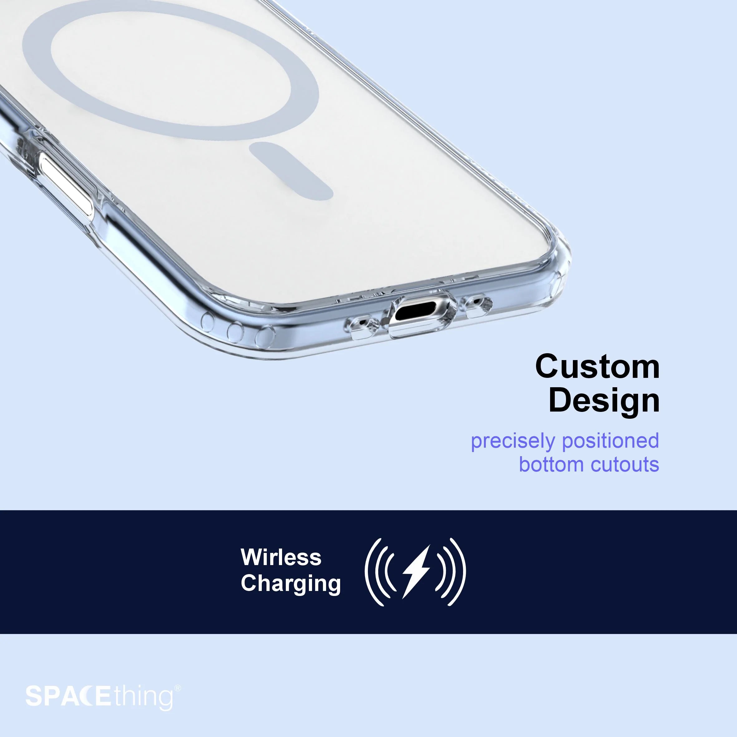 Spacething Minimal MagSafe Case for iPhone 17 Air - Light Blue