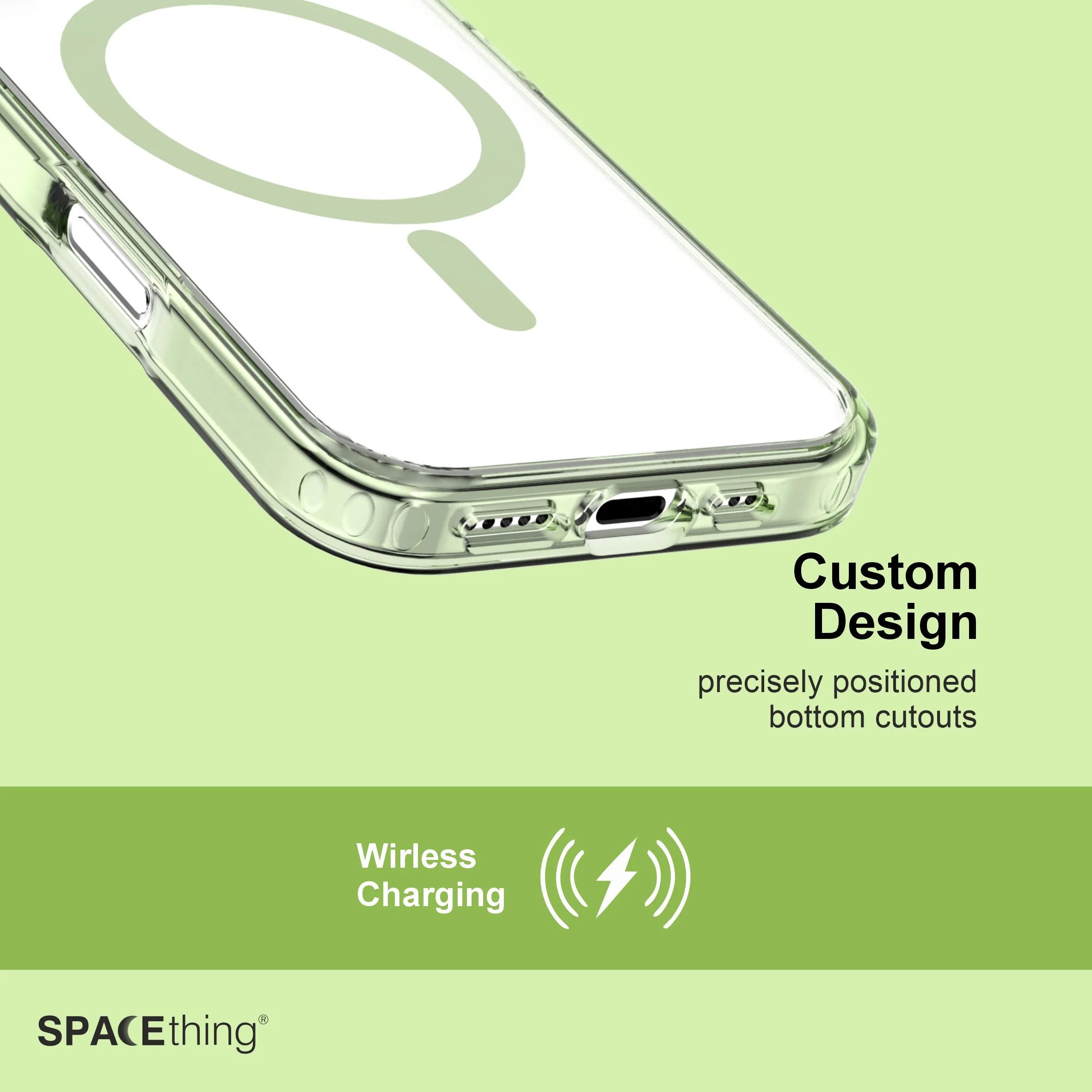 Spacething Minimal MagSafe Case | iPhone 17 - Green