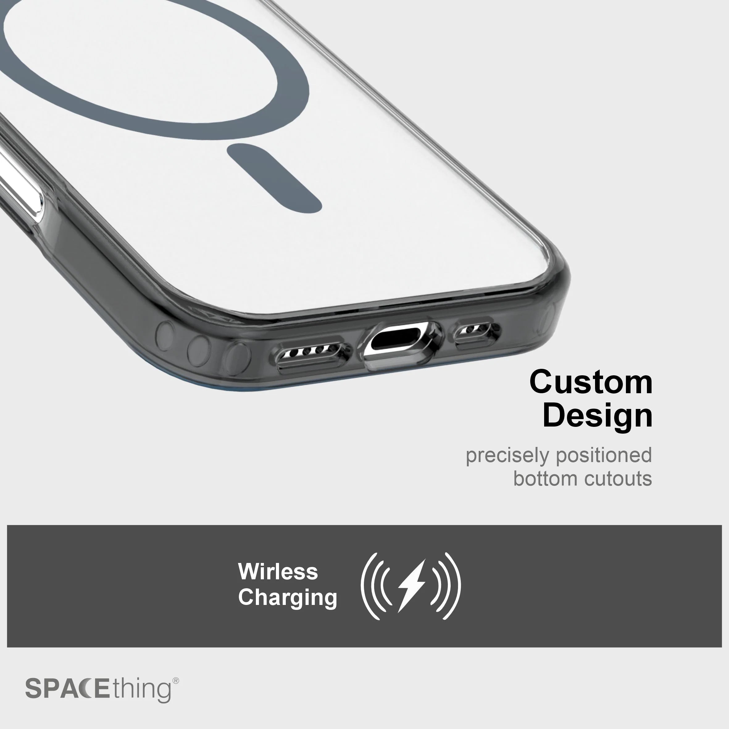 Spacething Minimal MagSafe Case | iPhone 17 - Black