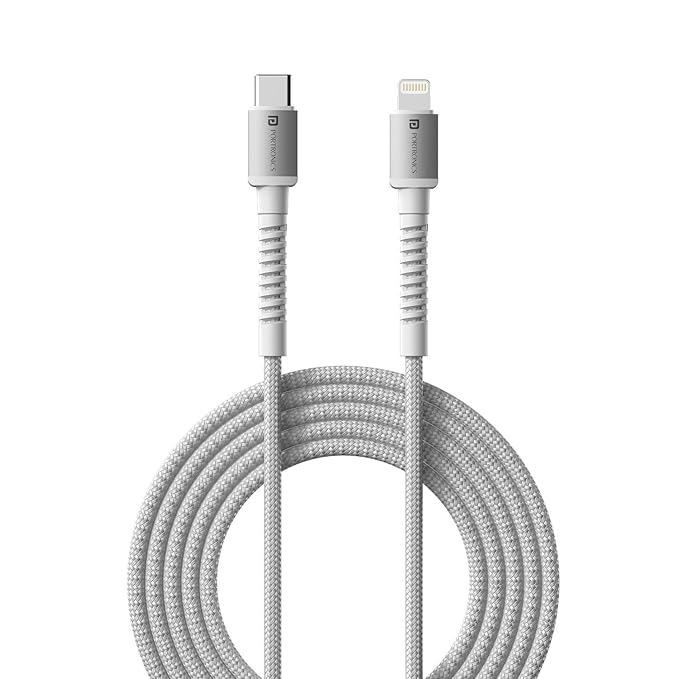Portronics Konnect X 27W Type-C to Lightning Cable – Fast Charging Cable