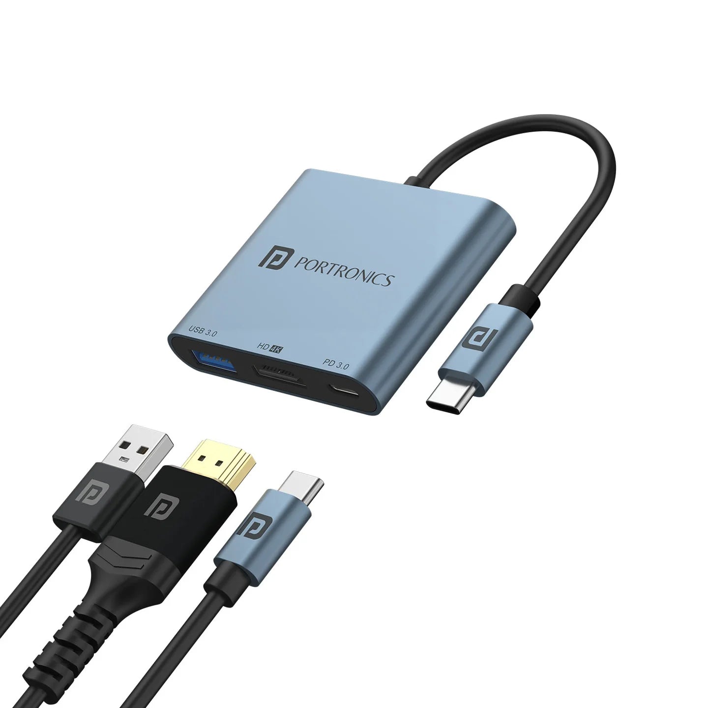 Portronics C-Konnect Plus POR 2187 3-in-1 USB-C Hub