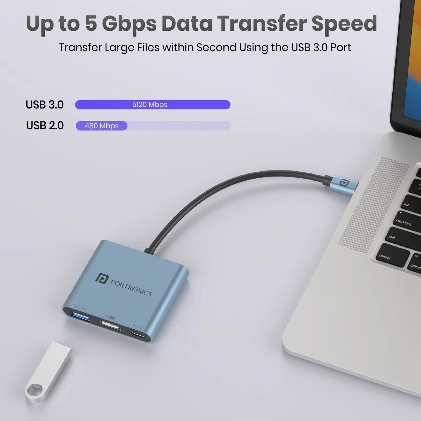 Portronics C-Konnect Plus POR 2187 3-in-1 USB-C Hub