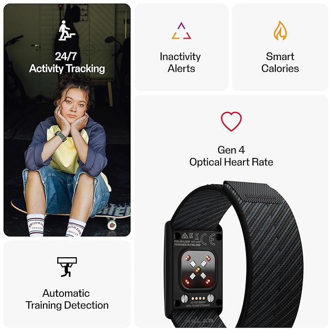 Polar Loop Gen 2 Screen-Free Wellness Tracker Black