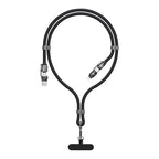 GRIPP PowerUp Lanyard 4-in-1 Cable – Fast Charging & Data Sync Cable (Black)
