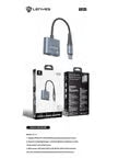 Lenyes AX135 2-in-1 USB Type-C Audio Splitter Adapter