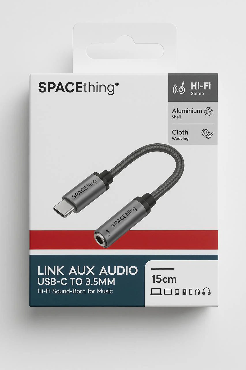 SPACEthing Type-C to AUX Cable – USB-C to 3.5mm Audio Adapter Cable