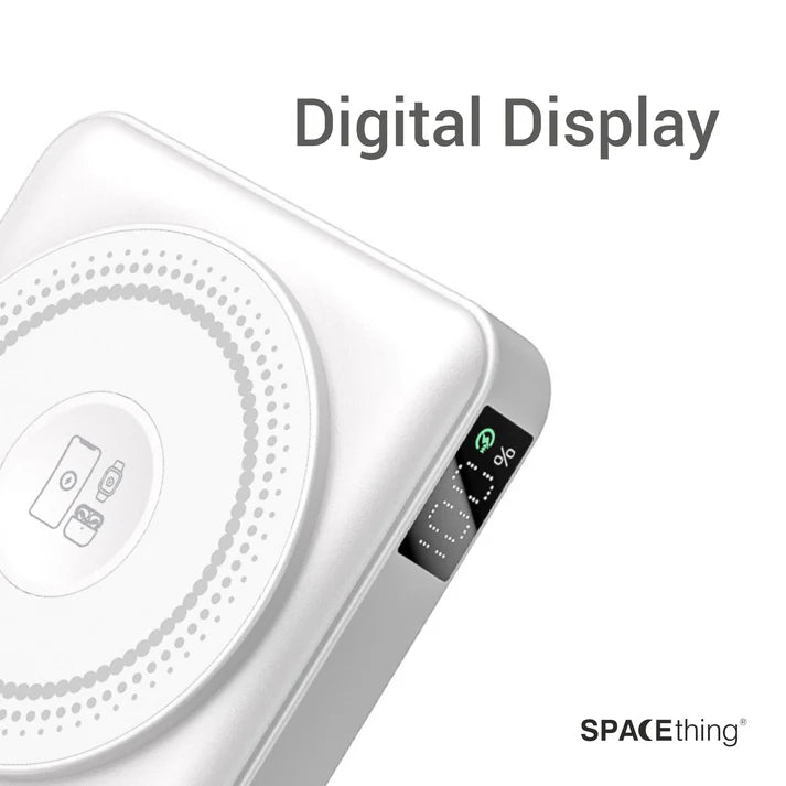 SPACEthing Luzern 10000mAh MagSafe Wireless Power Bank White