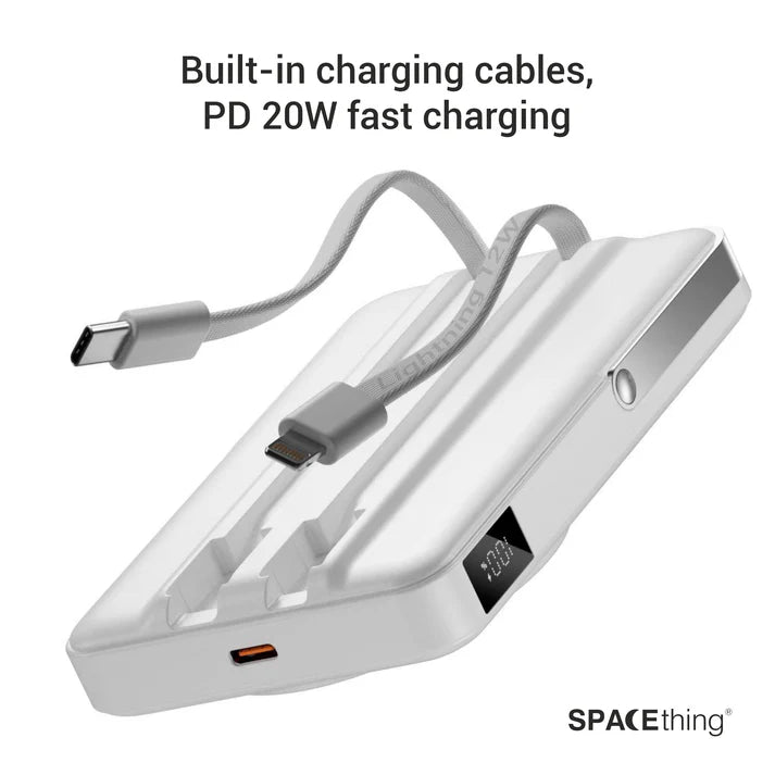 SPACEthing Luzern 10000mAh MagSafe Wireless Power Bank White