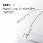 Mi Sonic HyperCharge USB-C to USB-C Braided Cable – Fast Charging & Data Sync Cable