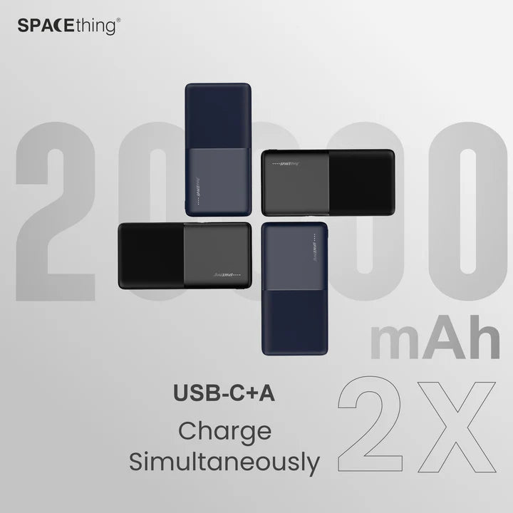 SpaceThing Milos Plus 20000mAh 22.5W Fast Charging Power Bank Black