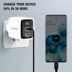 Muvtech Air Dash Mini PD35W Charger – Dual USB-C Fast Charging Adapter
