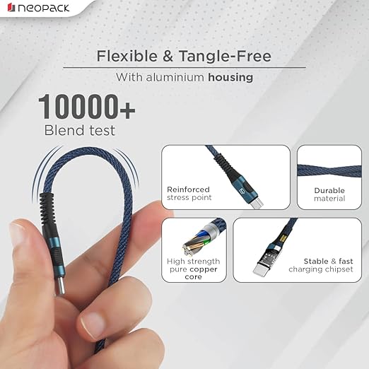 Neopack USB-C to USB-C 60W Cable – Fast Charging & Data Sync Cable