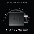 Nothing Power 65W Charger – GaN 3-Port Fast Charging Adapter (Dark Grey)