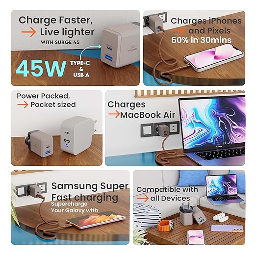Phonokart Type-C SOLO4-45 Charger – 45W PD Super Fast Charging Adapter