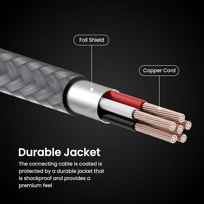 Portronics iKonnect Type-C to AUX Cable POR 1890 – USB-C to 3.5mm Audio Adapter