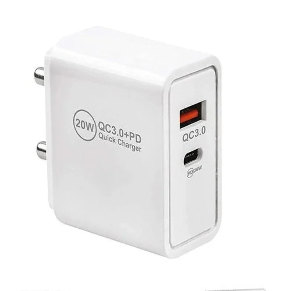 DELO PD-56 Dual USB 20W Fast Charger with QC 3.0