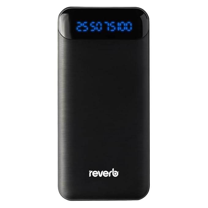 Reverb Luxe Volttorch 10000mAh Fast Charging Power Bank Black