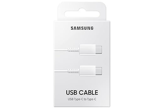 Samsung EP-DA705BWEGIN USB-C to USB-C Cable – Fast Charging Data Cable (White)