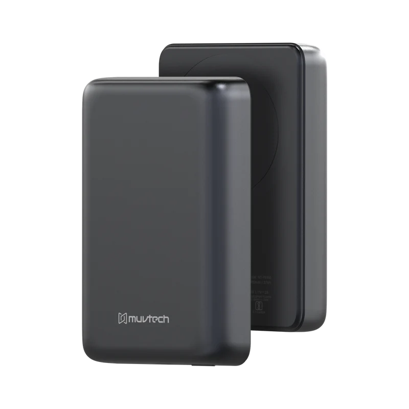 Muvtech Slim II 10000mAh Magnetic Wireless Power Bank Gray