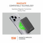 Muvtech Slim II 10000mAh Magnetic Wireless Power Bank Gray