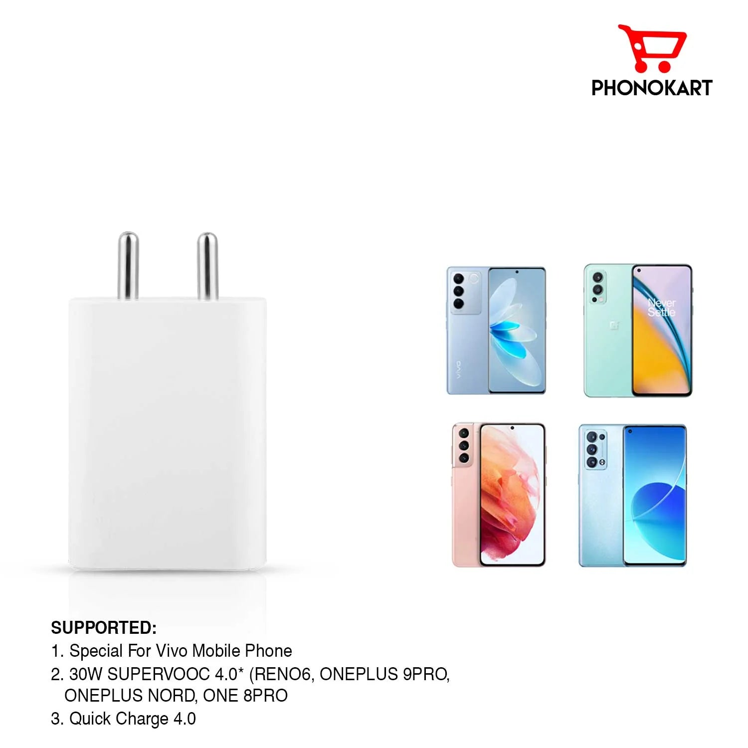 Phonokart Type-C SOLO 44 Charger – 44W Fast Charging Adapter