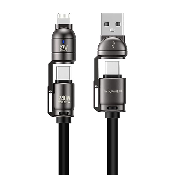 GRIPP PowerUp Stretch 4-in-1 Cable – Black
