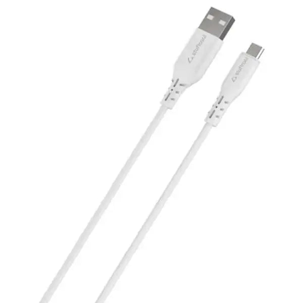 Stuffcool Celer M Micro USB Cable – Fast Charging & Data Sync Cable (White)