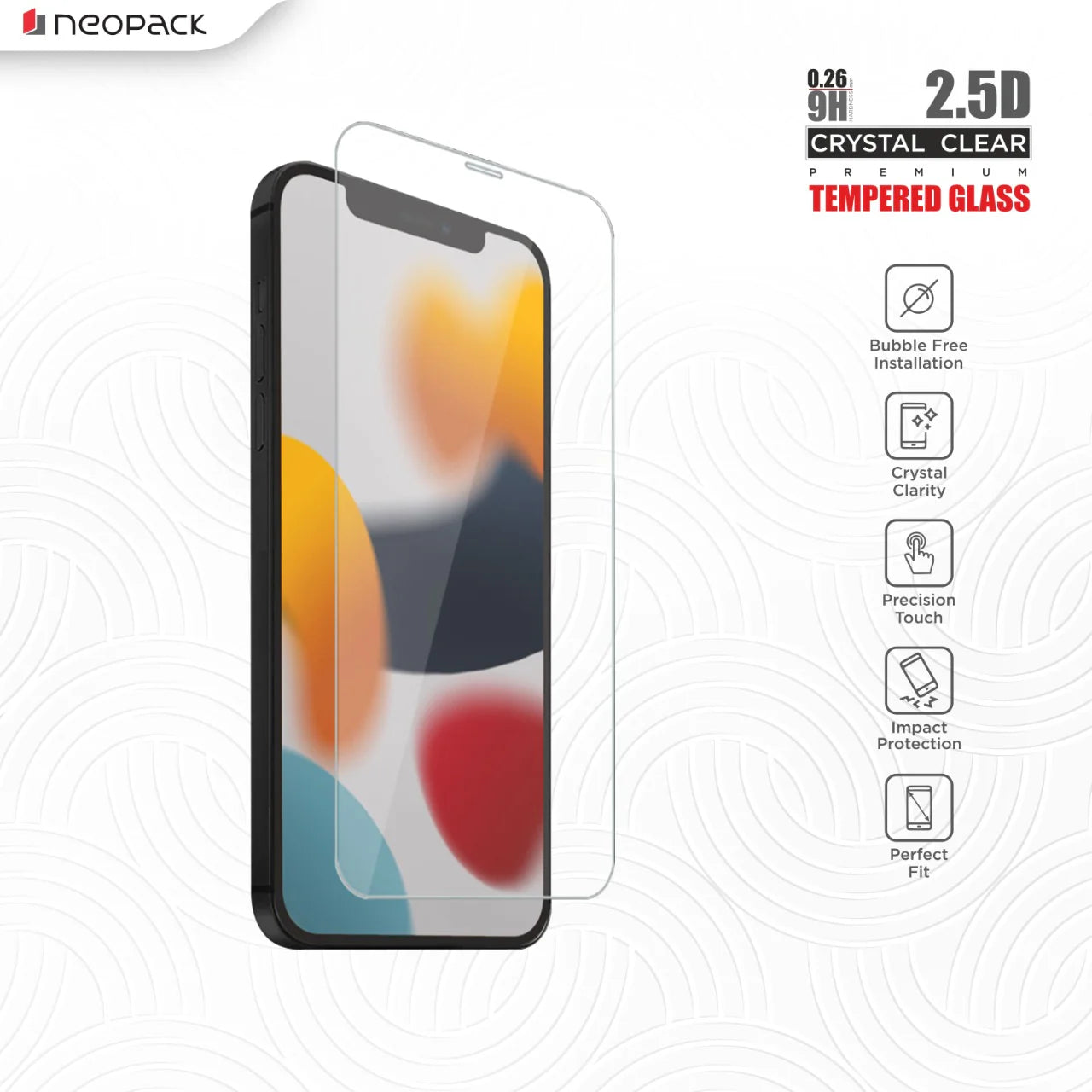 NeoPack Tempered Glass Screen Protector for iPhone 15