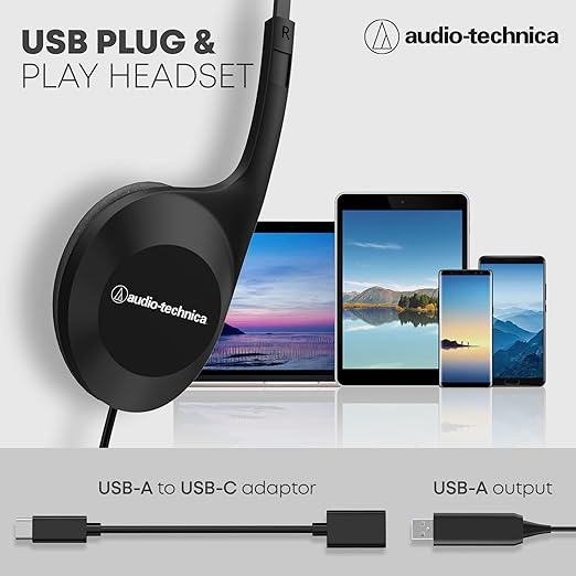 Audio-Technica ATH-102USB USB Headset (Black)