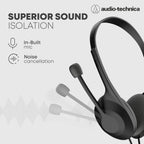 Audio-Technica ATH-102USB USB Headset (Black)