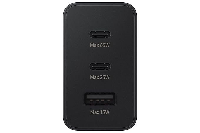 Samsung 65W Charger EP-T6530NBNGIN – Trio Super Fast Charging Adapter