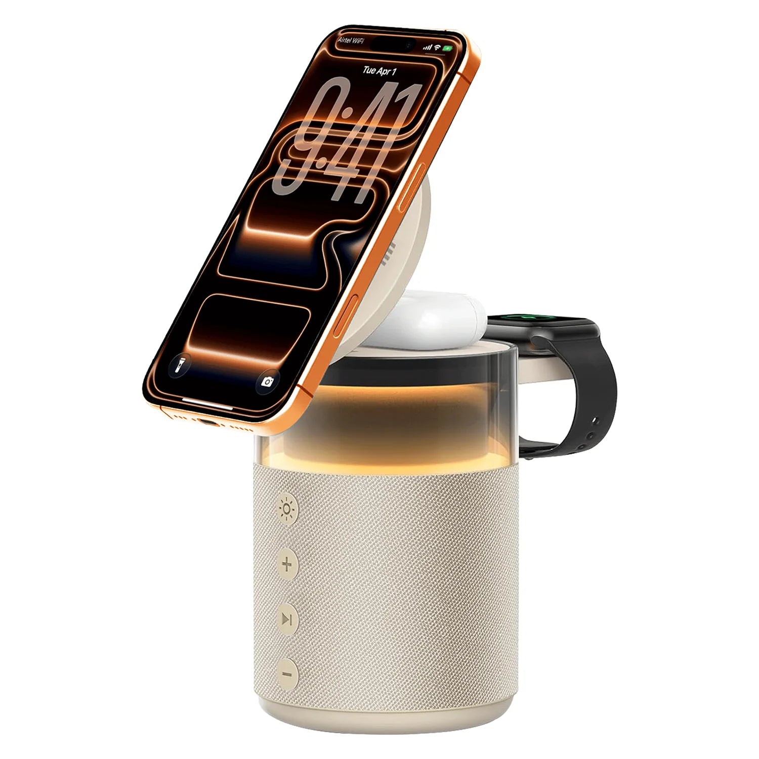 Vaku Luxos 4-in-1 Speaker with Charger TrioStation Bluetooth Speaker
